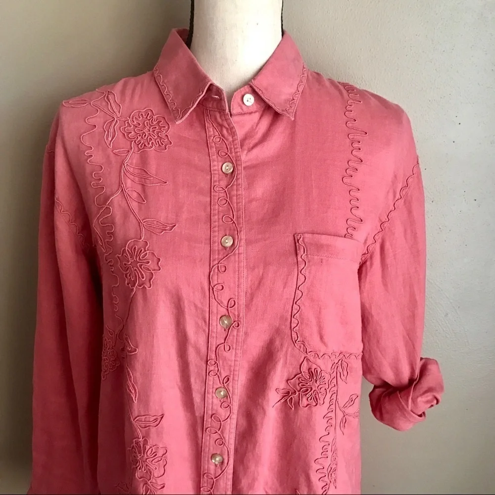 [J. Jill] Pink Button Down Shirt